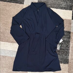 Donna Morgan x MAGGY long sleeved minidress, navy blue, size 16 NWT!